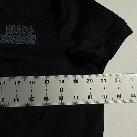 Harley Davidson‎ Zip Shirt Womens Large Motorcycle Black - Picture 7 of 8